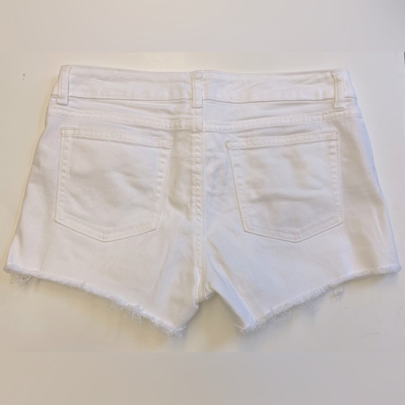 Gap hadley white jean cut off shorts zip/button front w pockets women's size 2 - Picture 8 of 8